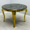 Round Black & Gold Dining Table