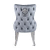 Victoria Grey Silver Lion Knocker Dining Chair Set of 2
