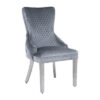 Victoria Grey Silver Lion Knocker Dining Chair Set of 2