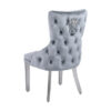 Victoria Grey Silver Lion Knocker Dining Chair Set of 2