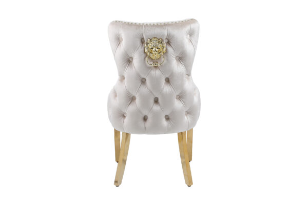 DC1003-1-600x400 Victoria Cream Gold Lion Knocker Dining Chair Set of 2