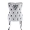 Victoria Silver Lion Knocker Dining Chair Set of 2
