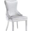 Victoria Silver Lion Knocker Dining Chair Set of 2