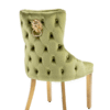 DC1016-2-600x900 Victoria Green Gold Lion Knocker Dining Chair Set of 2