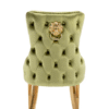 DC1016-600x900 Victoria Green Gold Lion Knocker Dining Chair Set of 2