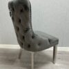 Victoria Dark Grey Ring Knocker Dining Chair Set of 2