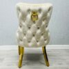 DC1023-3-600x800 Victoria Cream Gold Ring Knocker Dining Chair Set of 2