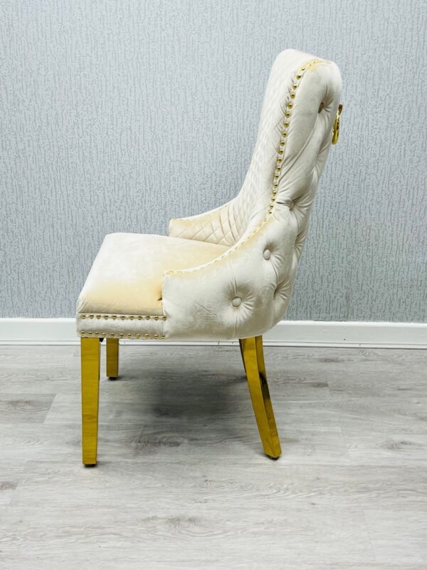 DC1023-4-600x800 Victoria Cream Gold Ring Knocker Dining Chair Set of 2