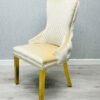 DC1023-6-600x800 Victoria Cream Gold Ring Knocker Dining Chair Set of 2
