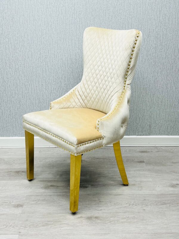 DC1023-6-600x800 Victoria Cream Gold Ring Knocker Dining Chair Set of 2