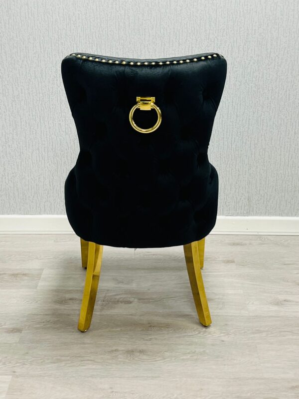 DC1024-2-600x800 Victoria Black Gold Ring Knocker Dining Chair Set of 2