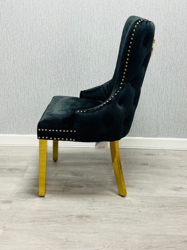 DC1024-7-600x800 Victoria Black Gold Ring Knocker Dining Chair Set of 2