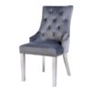 Valencia Dark Grey Chrome Leg Dining Chair Set of 2