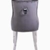 Valencia Dark Grey Chrome Leg Dining Chair Set of 2
