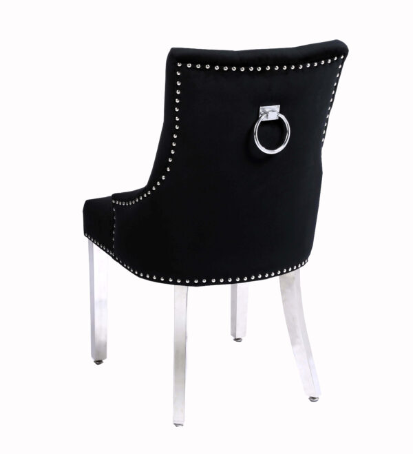Valencia Black Chrome Leg Dining Chair Set of 2