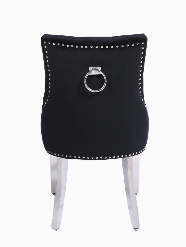 Valencia Black Chrome Leg Dining Chair Set of 2