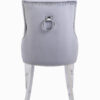 Valencia Light Grey Chrome Leg Dining Chair Set of 2