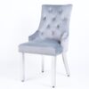 Valencia Light Grey Chrome Leg Dining Chair Set of 2