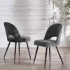 Set Of 2 Ella Dining Chairs Dark Grey