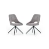 Set of 2 Jonah Swivel Return Dining Chairs Grey