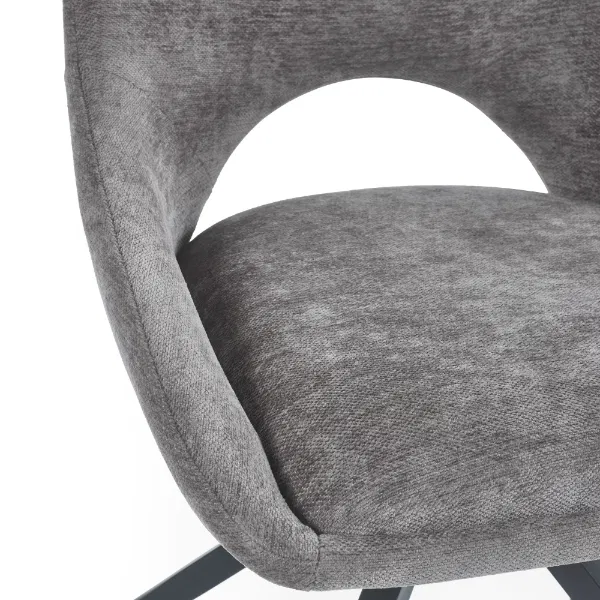 Set of 2 Jonah Swivel Return Dining Chairs Grey