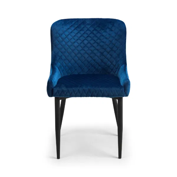 Set Of 2 Luxe Dining Chairs Blue