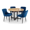 Set Of 2 Luxe Dining Chairs Blue