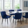Set Of 2 Luxe Dining Chairs Blue