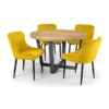 Set Of 2 Luxe Dining Chairs Yellow