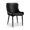 Set Of 2 Luxe Dining Chairs Black