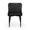 Set Of 2 Luxe Dining Chairs Black