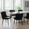 Set Of 2 Luxe Dining Chairs Black
