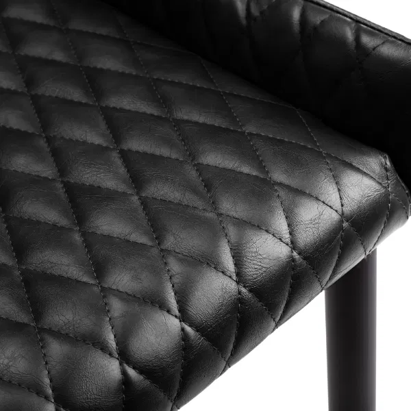 Set Of 2 Luxe Dining Chairs Black