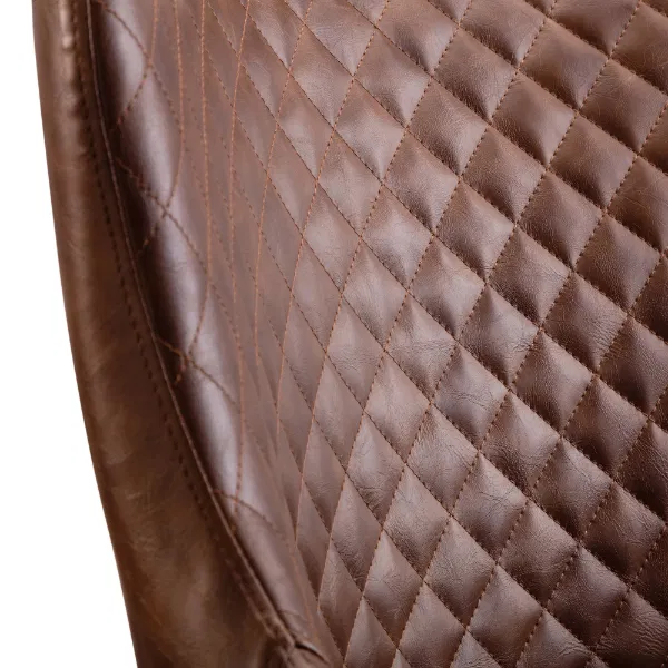 Set Of 2 Luxe Dining Chairs Brown