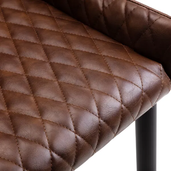 Set Of 2 Luxe Dining Chairs Brown