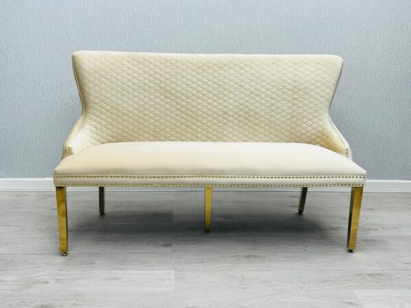 Victoria Cream Gold Luxury Bench Lion Knocker