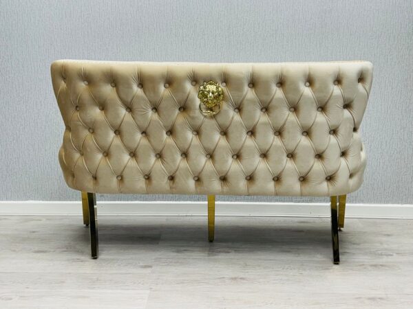 Victoria Cream Gold Luxury Bench Lion Knocker