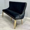 Victoria Black Gold Luxury Bench Lion Knocker