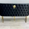 Victoria Black Gold Luxury Bench Lion Knocker