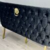 Victoria Black Gold Luxury Bench Lion Knocker