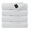 2 Pieces Bath Towels Set 650 GSM 100% Cotton Luxuriously Soft & Super Absorbent White