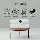 2 Pieces Bath Towels Set 650 GSM 100% Cotton Luxuriously Soft & Super Absorbent White