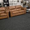 Virginia Italian Real Leather Sofa 3 &  2 Seater 10 Years Guarantee