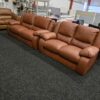 Virginia Italian Real Leather Sofa 3 &  2 Seater 10 Years Guarantee
