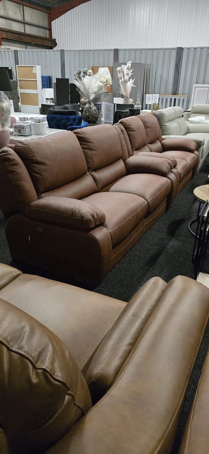 Virginia Italian Real Leather Sofa 3 &  2 Seater 10 Years Guarantee