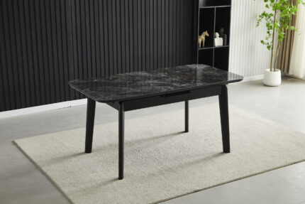 Arizona Extending Black Gold Ceramic Table