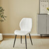 Oliver White PU Leather Effect Dining Chair