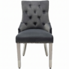 Majestic Dark Grey Velvet Dining Chair