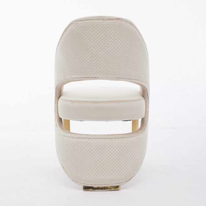 Santorini Cream Gold Dining Chair