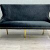 Victoria Black Gold Luxury Bench